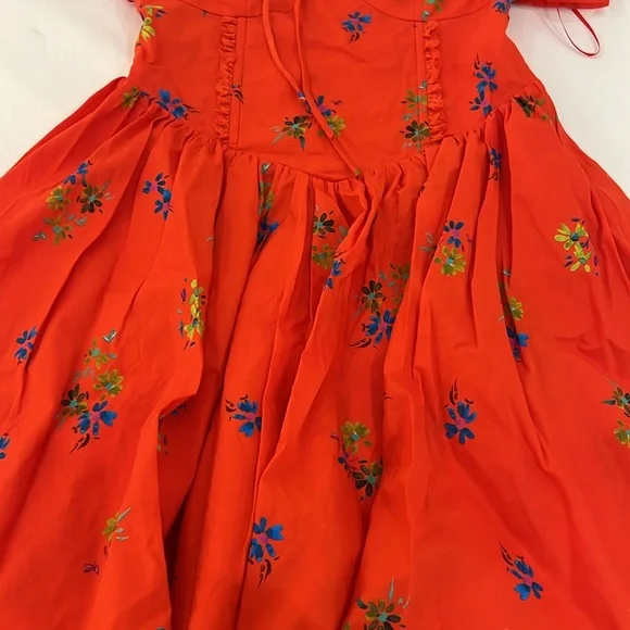 Nasty Gal Ditsy Red Floral Milkmaid Dress - Picture 5 of 15